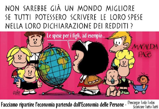 Vignetta Mafalda – Spese in dichiarazione dei redditi